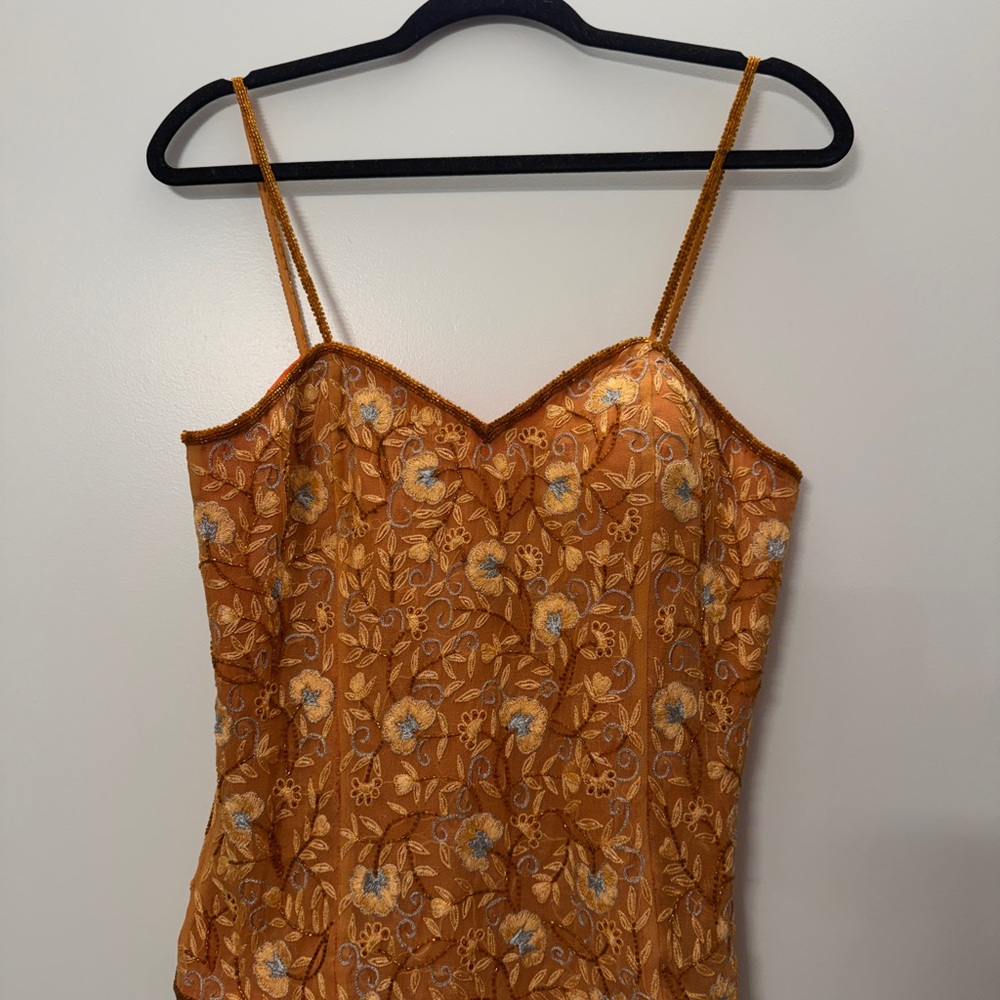 Vintage Embroidered Corset Tank